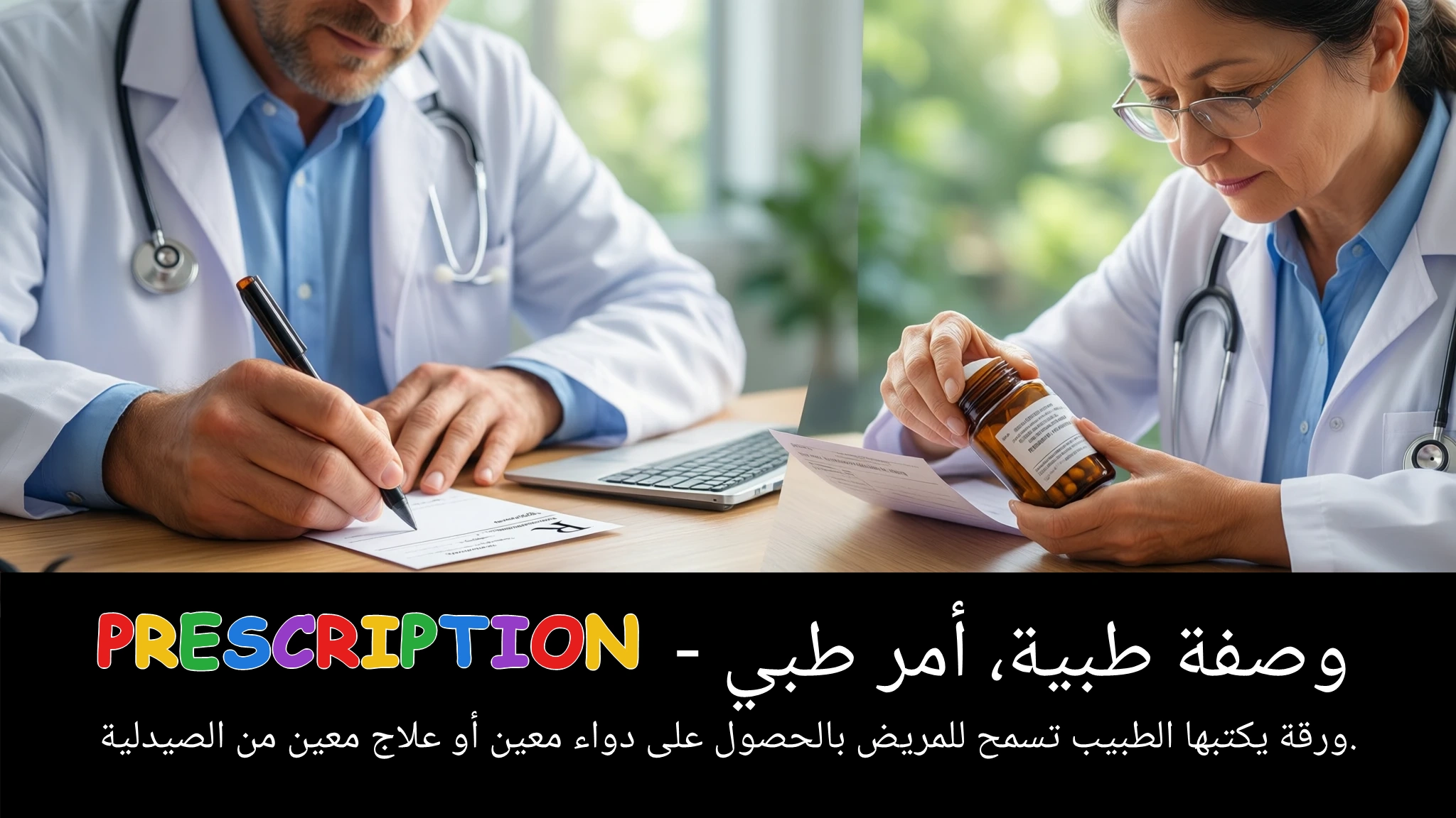 Arabic Illustration for prescription